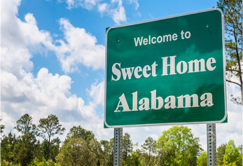 A 'Sweet Home Alabama' roadside sign